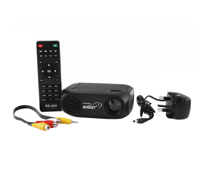 Bison BS-900 Entertainment HD LED Mini Projector Black - Zoom Image 2