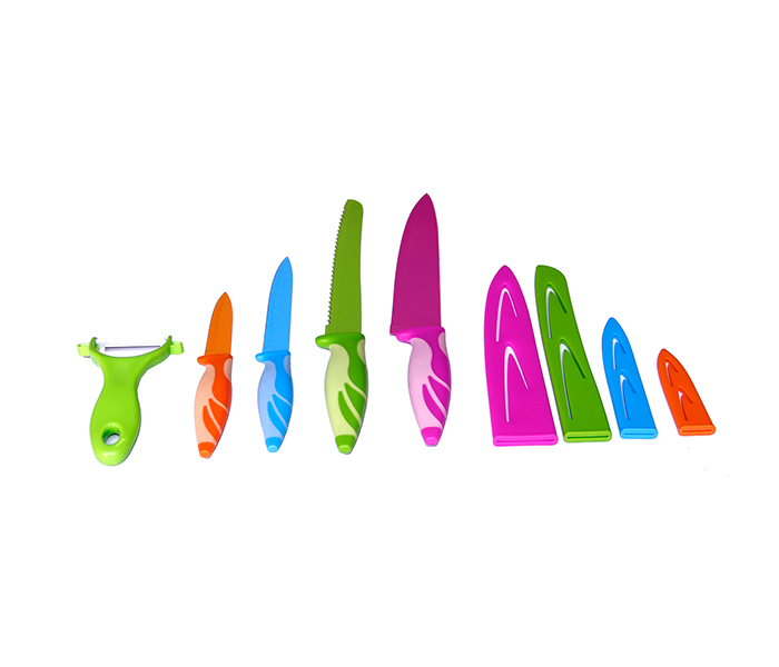 Taqdeer KN-9307 Non Stick Kitchen Knives Set with Peeler - 5 Pieces - Zoom Image 2