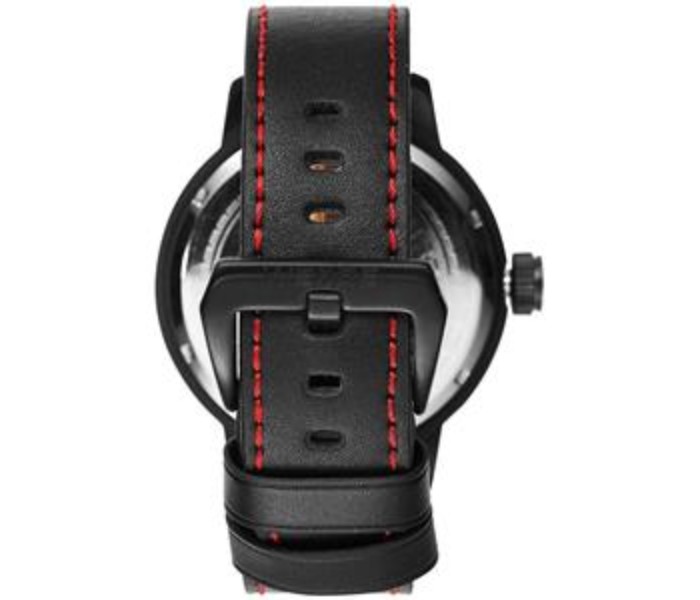 Weide UV 1609LB Mens Analog and Complete Calendar Watch Black and Red - Zoom Image 3