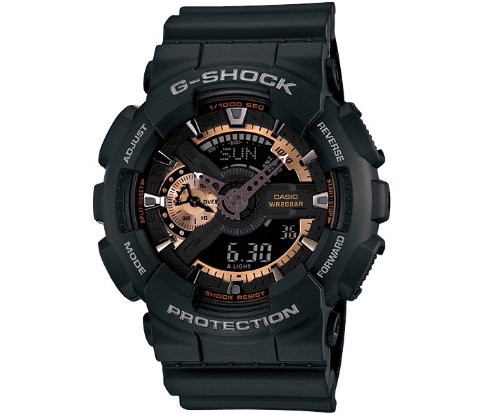 Casio G Shock GA-110RG-1A Mens Analog and Digital Watch Black - Zoom Image