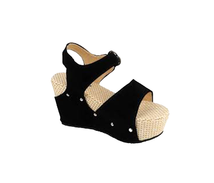 Okko OK31103 Womens Velvet Wedges - Black, 36 - Zoom Image