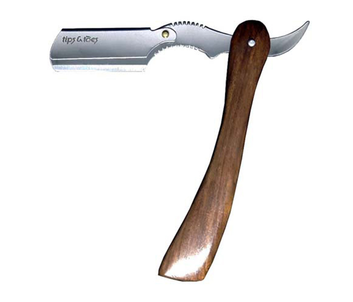 Tips & Toes TT-695 Professional Straight Razor for Classic Shaving, Pure Natural Wood Handmade Handle - Zoom Image 1