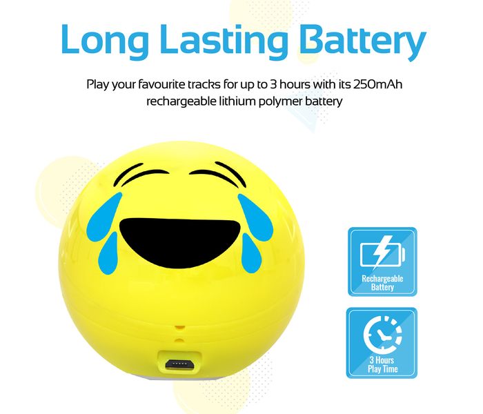 Promate Joyfuljazz Mini Wireless Emoji Speaker with Handsfree - Yellow - Zoom Image 5