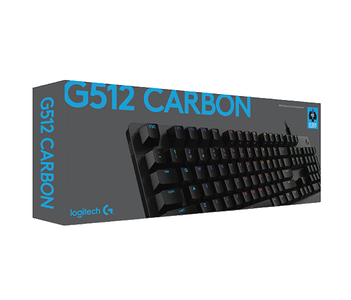 Logitech 920-008946 G512 Carbon Mechanical RGB Wired Gaming Keyboard - GX Blue Switch, Black - Zoom Image 4