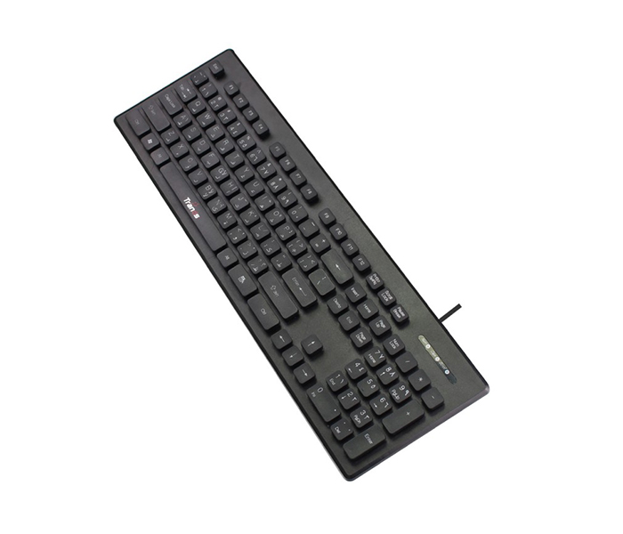 Trands TR-KB932 USB Wired Keyboard with Waterproof Suspension Buttons - Black - Zoom Image 5