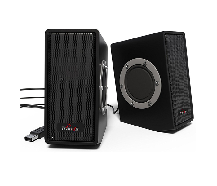 Trands TR-SP3405 Extended Compatibility 2.0 Channel Stereo Loud Speaker - Black - Zoom Image 1