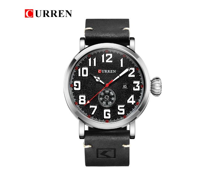 Curren 8232 Luxury Military Quartz Watch For Men Black - Zoom Image