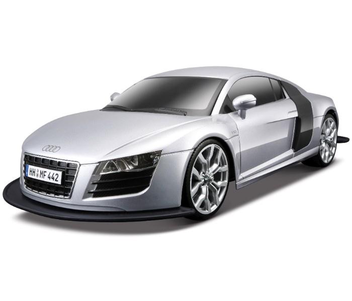 Maisto Tech 81045 RC 1:10 Audi R8 V10  (2.4 GHz. Ready-to-run) with Battery and Charger Silver - Zoom Image