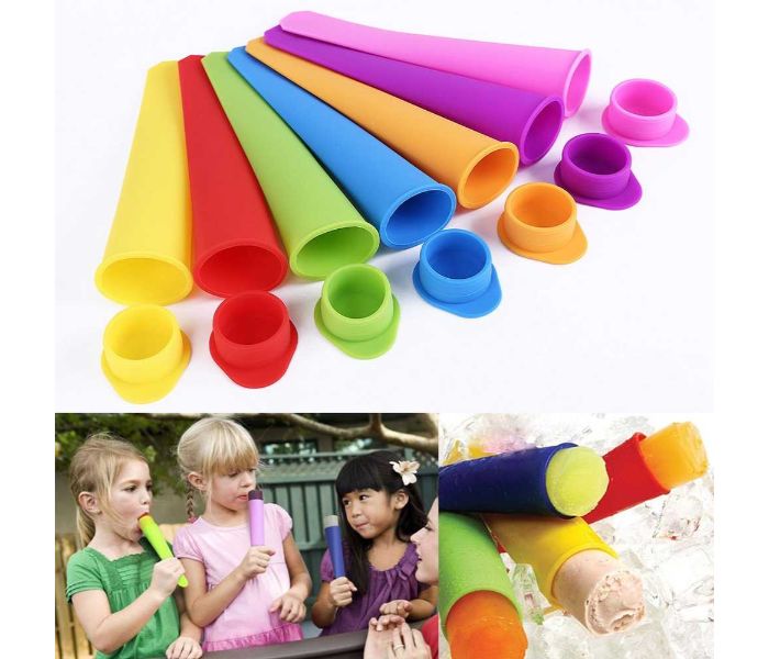 6 Piece Silicone Ice Lolly Maker ICE772 Multicolor - Zoom Image 3