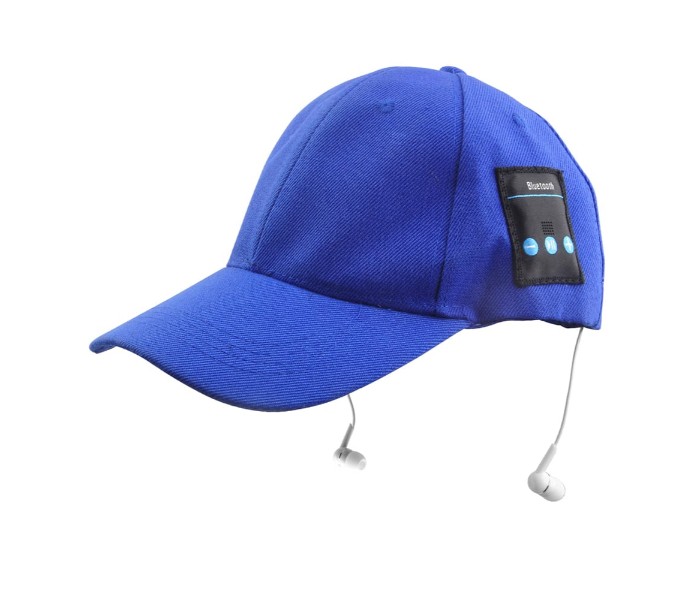 Summer Cap with Built in Bluetooth Earphone and Mic,Unisex Blue - Zoom Image 2