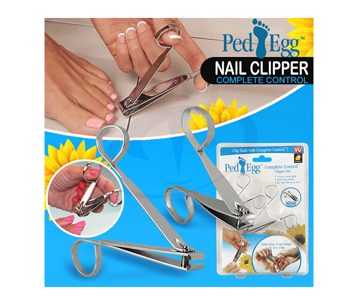 Ped Egg Nail Clipper for Fingernail & Toenail, Silver - Set of 2 - Zoom Image 2