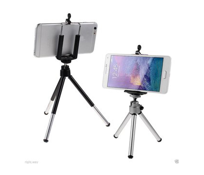 Mini Flexible 2 layer Tripod Stand with Phone Holder Clip for Smartphone - Zoom Image 4