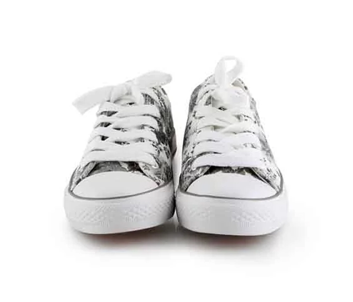 Okko Flower Pattern Sneaker For Girls Eu-39 - Grey - Zoom Image 2