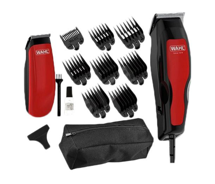 Wahl 1395-0416 Home Pro 100 Combo Hair Clipper & Trimmer - Black & Red - Zoom Image 1