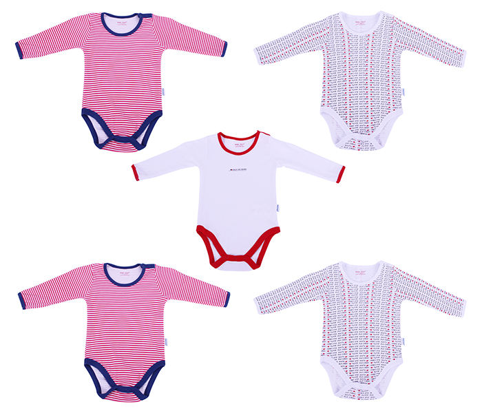 Baby Plus BP2505B 6-12M Long Sleeve Body Suit - 5 Pieces - Zoom Image 4