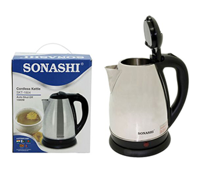 Sonashi SKT-1804 1.8 Litre Stainless Steel Cordless Kettle - Silver - Zoom Image 3