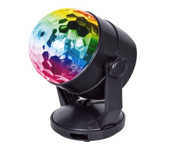 Sound Control LED Rotating RGB -DJ Light with Ceiling and Wall Suction LDJ3 Black - Zoom Image 2