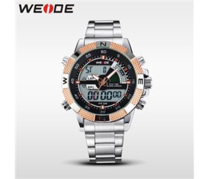 Weide WH 1104MB Mens Digital and Analog Watch Gold and Silver - Zoom Image 4