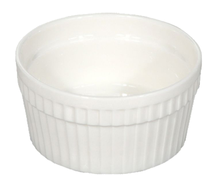 Delcasa DC1302 3 Pieces Ceramic Dish Bowl - 250ml, White - Zoom Image