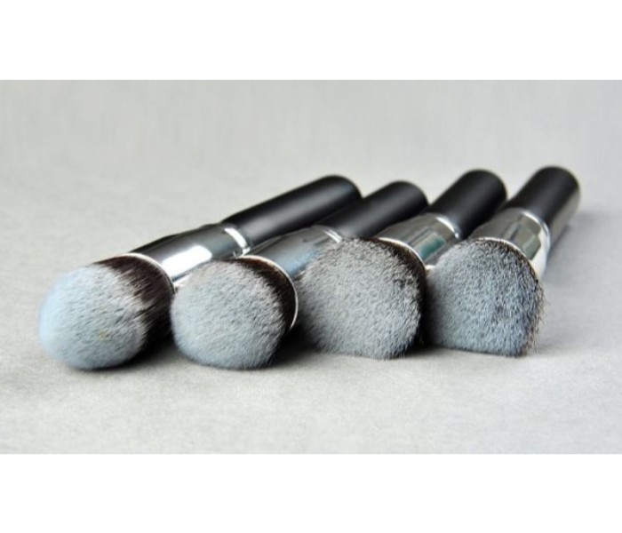 Synthetic Kabuki Makeup Brush Set 4 Piece SMB04  Black - Zoom Image 3