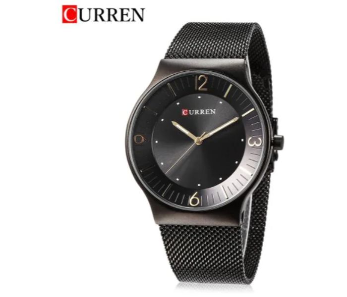 Curren 8304 Casual Quartz Watch For Men Black - Zoom Image 1