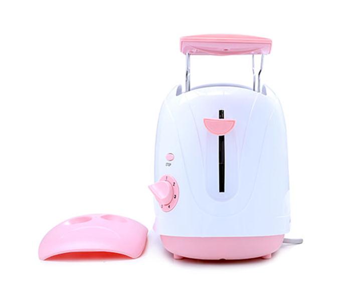 Geepas GBT6110 2 Slice Bread Toaster with Crumb Tray - White & Pink - Zoom Image 3