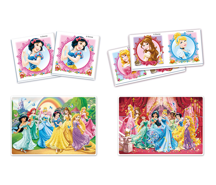 Clementoni 08203 Princess Super Colour Memo Domino Children Puzzle - 2 x 30 Pieces - Zoom Image 1