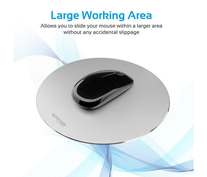 Promate METAPAD-1 Robust Anodized Aluminum Gaming Mouse Pad - Silver - Zoom Image 4