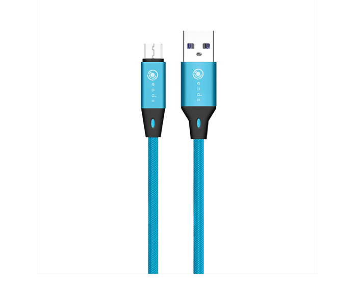 iends IE-CA2622 Quick Charge Micro USB Cable - Blue - Zoom Image