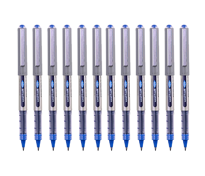 Uni Ball UB157 Fine Roller Pen - Blue, Pack of 12 - Zoom Image 2