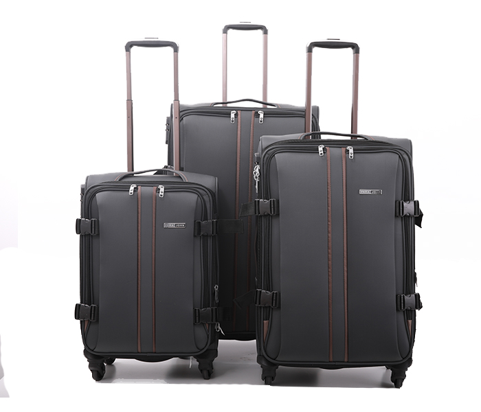 Para John PJTR3040C Trolley Bag Set of 3 Pieces - Grey - Zoom Image