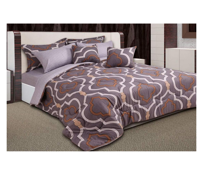 Home Concept Ar-039 Bed Printed Comforter Set - 8 Pcs - Zoom Image