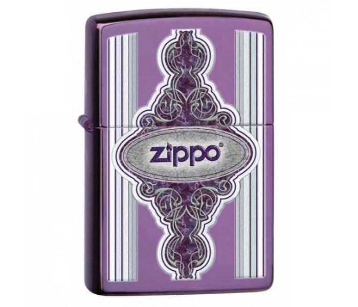 Zippo 28866 24747 Vintage Frame Lighter Purple - Zoom Image 2