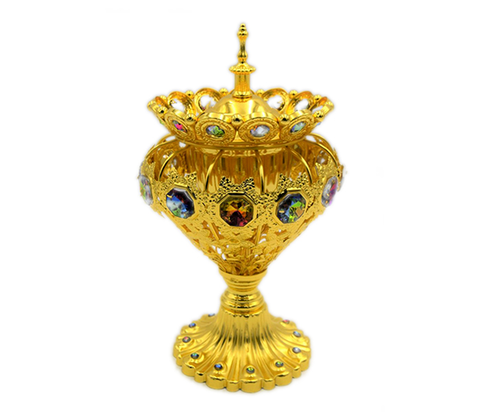 Home Concept Ar-121 Incense Burner For Bakhoor - Gold - Zoom Image