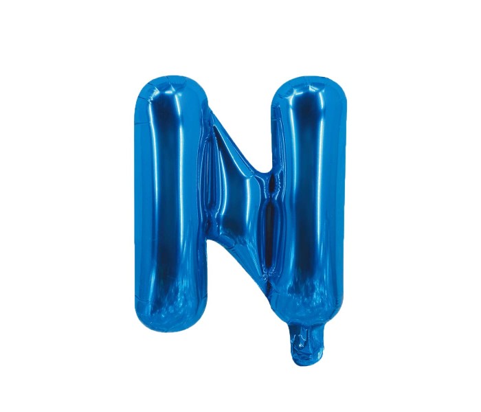 Party Time N-B-803249 Letter N 16 Inch Foil Balloon Blue - Zoom Image