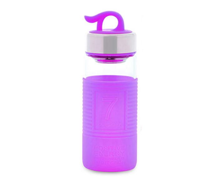 Royalford RF8307 400 ml Silicon Sleeve Water Bottle - Purple - Zoom Image