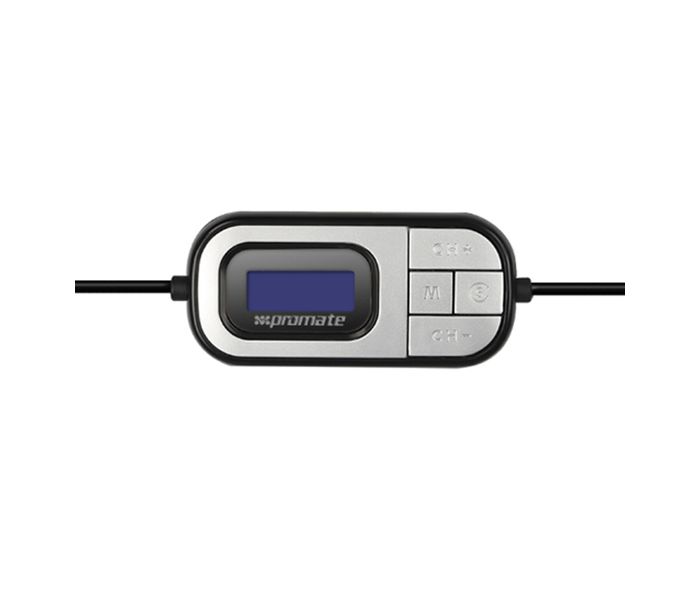 Promate Procast Wireless Universal Auto-Scan In-Car FM Transmitter with Car Charger - Black - Zoom Image 3