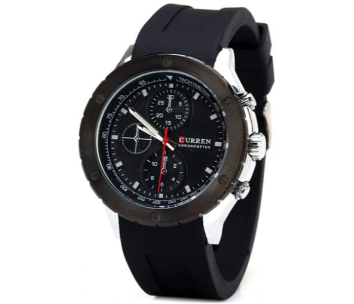 Curren 8165 Analog Quartz Watch For Men Black - Zoom Image 1