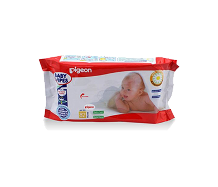 Pigeon N11583549A Baby Wipes Pack - White, 82 Sheets - Zoom Image