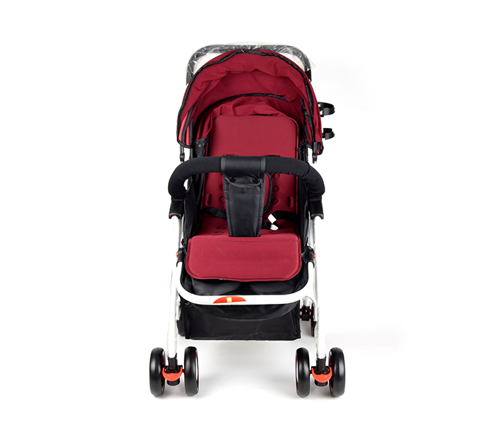 Baby Plus BP8482 Dismountable Cushion Baby Stroller - Wine Red - Zoom Image 2