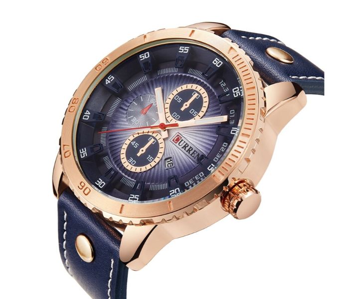 Curren 8206 Casual Analog Quartz Watch For Men Blue - Zoom Image 1