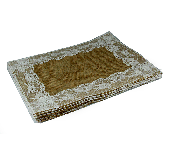 Taqdeer 851-88 Jute Decorative Table Mat - 12Pcs Set - Zoom Image 2