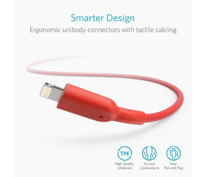 Anker A8434 Powerline II Lightning Cable 10 ft Red - Zoom Image 3