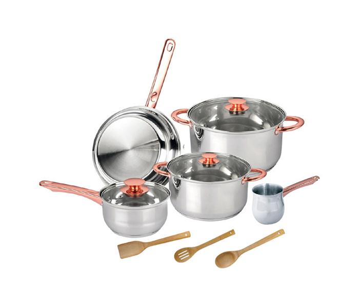 Royalford RF7841 Rose & Gold Cookware Set - 11 Pieces - Zoom Image