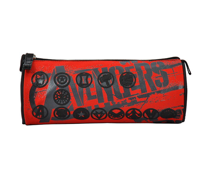 Avengers AVSL08107 Logo Sketch Round Pencil Case - Red & Black - Zoom Image