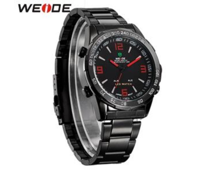 Weide WH 1009MB Mens Analog Watch Black and Red - Zoom Image 2