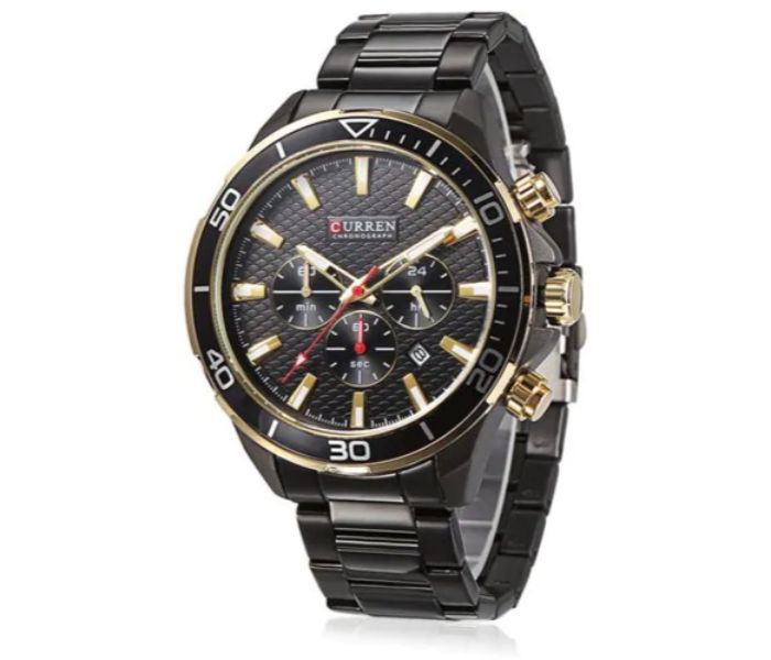 Curren 8309 Luxury Analog Quartz Watch For Men Black - Zoom Image 1