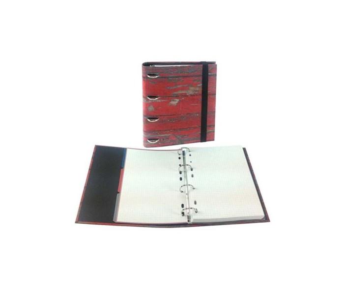 Senfort 92502 A5 Ring Book With Divider And Pocket Red Atlantic - Zoom Image