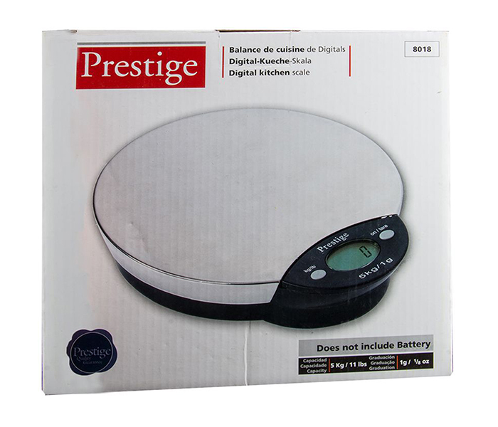 Prestige PR8018 5 Kg Digital Scale, Silver - Zoom Image 2