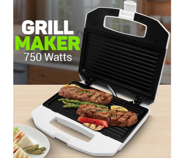 BM Satellite BM-225 Non-stick Coated Sandwich & Grill Maker 750 Watts White - Zoom Image 3